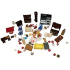 Vintage Renwal Plastic Dollhouse Furniture Lot Miniatures Metal Toaster Ephemera