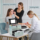 Extra Large Makeup Organizer Case Cosmetic Box Storage With Drawer Mirror Nail M
