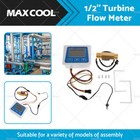 1 2   Digital Led Turbine Gauge Kerosene Fuel Water Flow Meter Sensor Meter