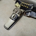 Vintage Hubley Texan Toy Cap Gun  With Holster  Colt Logo  Heavy Cast