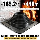 Vivida  7 Silicone Metal Roof Pipe Boot 6-11 In Pipe Od Square Base Black