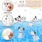 36 Pcs Hydren Mini Dalmatian Dog Figures Rubber Squeaky Toys Bulk Cute