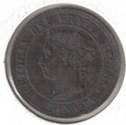 1901 Canadian Xf Circulated One Large Cent Victoria Coin   1