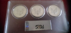 2018-amer  Silver Eagle 3 Coin Set Pcgs Pr70 Fs -wash Dc  Denver   Phil   Ed Moy