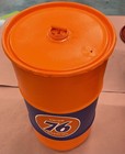 Customized Vintage 76 Union 16 Gallon Steel Oil Drum For Garage Decor