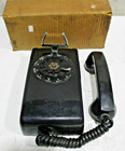 Vintage Western Electric Black Rotary Dial Wall Telephone Bell System Model 554