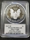 2017 W Proof Silver Eagle Pcgs Pr70 Dcam First Day Issue Liberty Coin Act Label