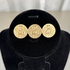 Vintage Cherub Angel Coin Gold Tone Brass Barrette Hair Clip