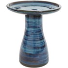 Ceramic Bird Bath  Weather-resistant Finish  21    H  Galaxy Blue By Sunnydaze