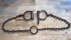 Leg Iron Shackles Set Patina Jailer Prison Guard Cast Iron Handcuff Dungeon Gift