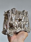 Antique vintage     silver Plated Art Nouveau Cherubs Napkin letter Holder 