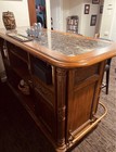 Vintage Bar And Wine Cabinet  chairs Not Included  