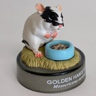 Kaiyodo Hamster s Lunch Bottle Cap Figure  19  Golden Hamster Domino Black Japan