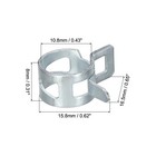 5pcs Spring Hose Clamp 11mm Dia Iron Band Type Low Pressure Air Clip For Pipe