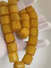 L    arge Butterscotch Bakelite Amber Faturan Prayer Beads 188 Grams