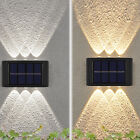 Led Solar Fence Lights Outdoor Dusk To Dawn Wall Light Garden Pathway Deck Lamp