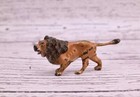 Well Detailed Antique Austrian Vienna Cold Painted Bronze Figure Of Small Lion