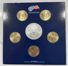 2008 D Us Mint Annual Uncirculated Dollar Coin Set - American  999 Silver Eagle