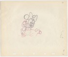 2 Disney Mickey s Surprise Party Animation Drawings Minnie Mouse   Bowl  1939