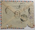 Kuwait To Gaza Palestine Via Egypt Censored Airmail Cover 1956