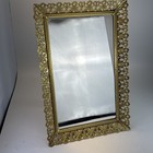 Hollywood Regency Style Vanity Mirror   Ormolu Style Filigree Frame