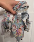 Vintage Strawberry Shortcake Girls Size 5 Floral Crossback Overalls With Lace