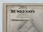 1877 Part Of City Of Muskegon Plat Map County Atlas Michigan  F  W  Beers  Docks
