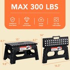 Folding Step Stool 15-inch Extra Wide 9 Inch Height Heavy Duty Stepping Stool   