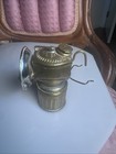 Antique Justrite Carbide Miner   s Lamp     Brass   Nickel     Streamlined Model Usa