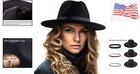 Premium Luxury Stylish Wool Felt Fedora Hat - Adjustable - 3 Decor Belts