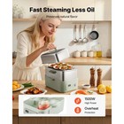 Electric Food Steamer 13 7 Qt 2-tier Stainless Steel For 3-6 Servings  1500w