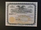 Vintage C1900 Stock Certificate - Sierra Power Company - California