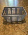 2 Vtg Rubbermaid Laundry Baskets 2965 Slate Blue Hampers Rectangular Plastic