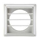 Lambro 360w White Plastic Louvered Vent 5 Inch