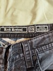 Rock Revival Black Corduroy Mens Slim Straight Jeans