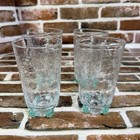 1940s Blenko Crackle Glass Rosette High Ball Tumbler Set Of 4