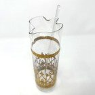 Mcm Culver Espana Glass Cocktail Pitcher With Stirrer Gold Barware Martini Rare
