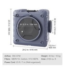 Air Scrubber Hepa 550 3 Stage Filtration Stackable Negative Air Machine