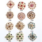 24pcs Rhinestone Brooches Brooch Pins For Women Wedding Bridal Bouquet Kits
