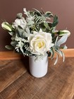 Hand Made Wedding Bouquet   Artificial Real Touch Flowers   Vase    14-15 