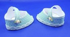Baby Shower Favors Boys   Girls Set Of 6 Green  white Polka-dots Mary Janes