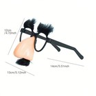 Fuzzy Puss Groucho Marx Beagle Glasses Nose Mustache Hair Funny Disguise Novelty