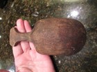 Antique Wooden Kitchen Scoop Made In One Piece 6 1 2  Long