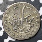 An 15  1818  Haiti 25 Centimes Lot mk372 Silver  Km 16  Die Crack