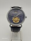Open Heart Zodiac Watch Automatic 30m Sun Moon Phase Astrology Leather Strap