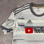 Adidas Lafc Los Angeles Fc Mls Away Jersey Climalite Medium White Gray Soccer