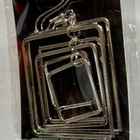 Dangle Earrings Triple Square Women s 3 5  Silver Tone Ear Fashion Jewelry Nwt