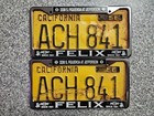 1956 California License Plates  Authentic  Dmv Clear Guaranteed G