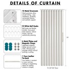 Accordion Style Magnetic Folding Door Curtains For Doorways closet Room Divider