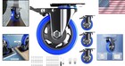 Heavy Duty Swivel Casters Set Of 4 With Dual Locking No Noise Wheels 5 Inch